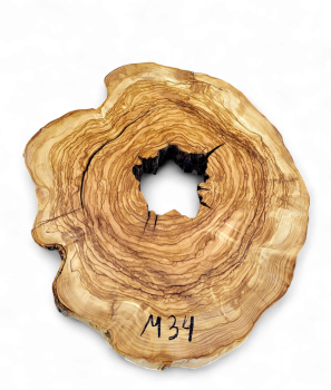 Baumscheibe Olivenholz M34-5