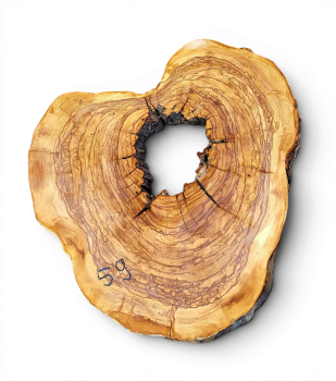 Baumscheibe Olivenholz 059-6